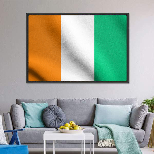 Flag Of Ivory Coast Canvas Wall Art-5 Horizontal-Gallery Wrap-22" x 12"-Tiaracle
