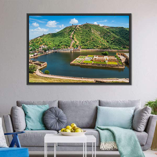 Maota Lake Island Fortress and Gardens Canvas Wall Art