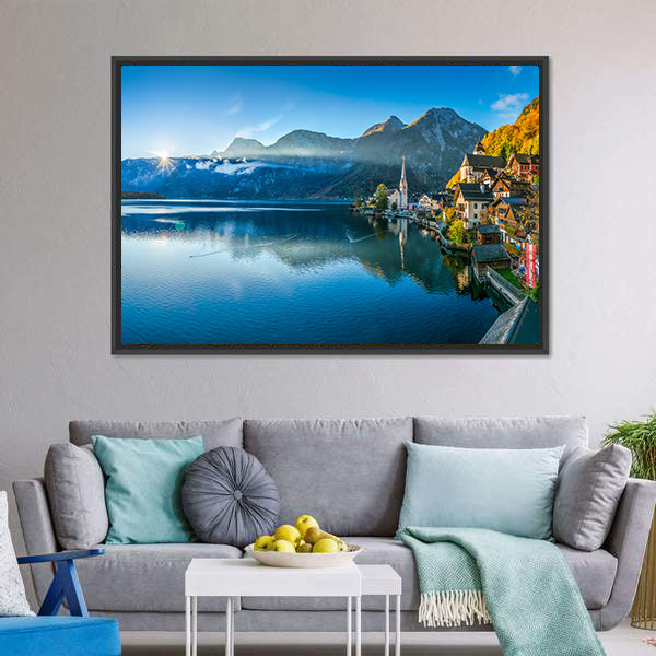 Hallstatt Mountain Village Canvas Wall Art