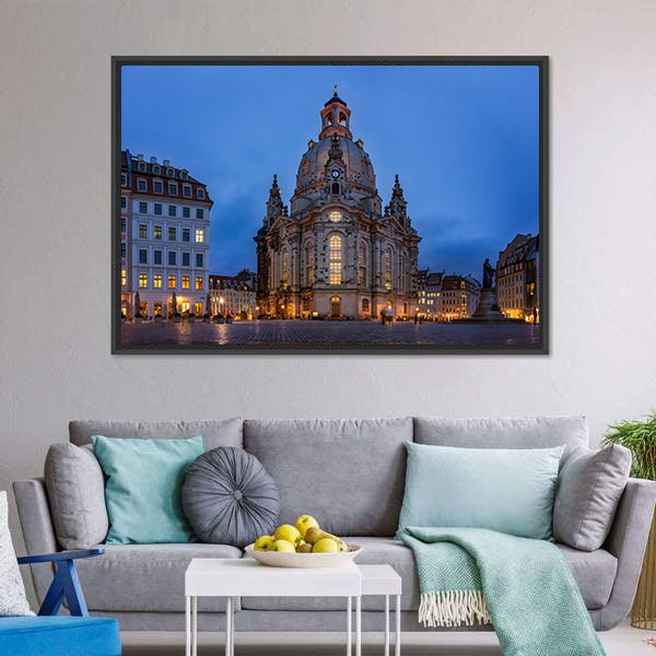Frauenkirche Dresden Canvas Wall Art-5 Horizontal-Gallery Wrap-22" x 12"-Tiaracle