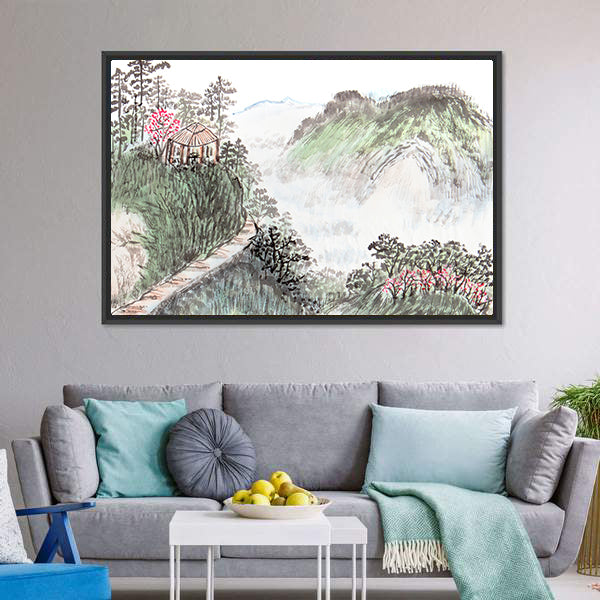 Chinese Landscape Abstract Canvas Wall Art