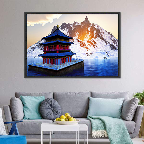 Buddhist Shrine In Bhutan Canvas Wall Art-5 Horizontal-Gallery Wrap-22" x 12"-Tiaracle