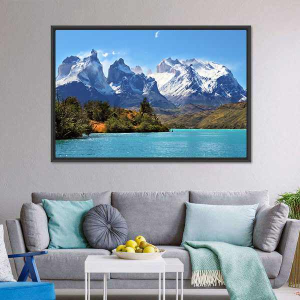Azure Lake Pehoe Canvas Wall Art