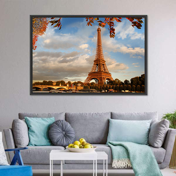 Eiffel Tower in Autumn Canvas Wall Art