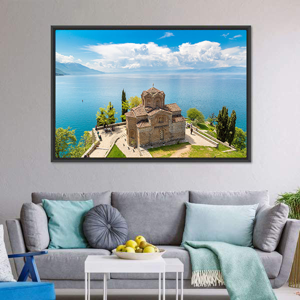 Jovan Kaneo Church Ohrid Canvas Wall Art-3 Horizontal-Gallery Wrap-25" x 16"-Tiaracle