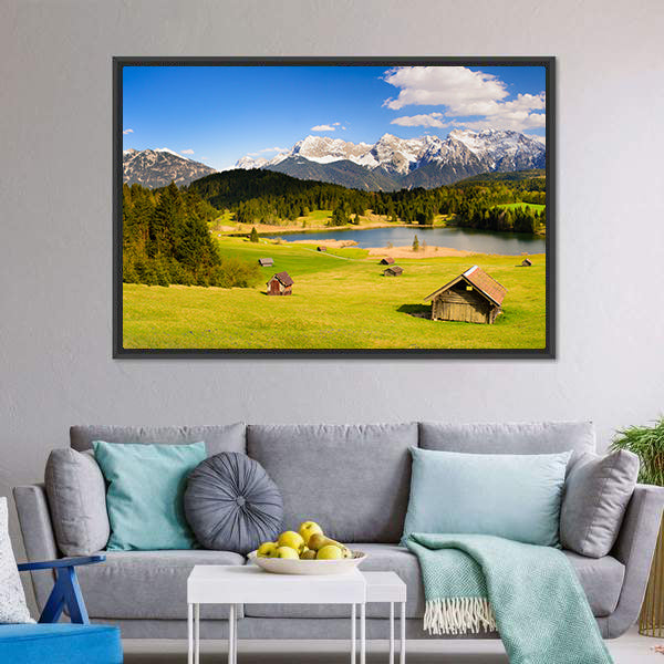 Lake in the Bavarian Alps Canvas Wall Art