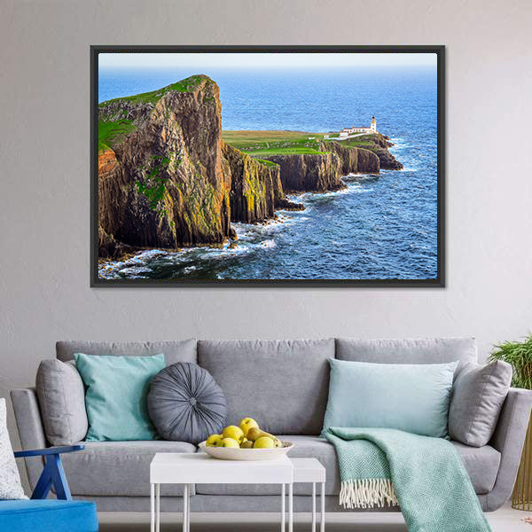 Neist Point Lighthouse Canvas Wall Art-5 Horizontal-Gallery Wrap-22" x 12"-Tiaracle