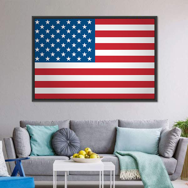 American Flag Canvas Wall Art-5 Horizontal-Gallery Wrap-22" x 12"-Tiaracle