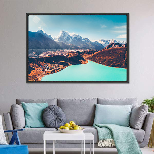 Gokyo Lake Canvas Wall Art-5 Horizontal-Gallery Wrap-22" x 12"-Tiaracle