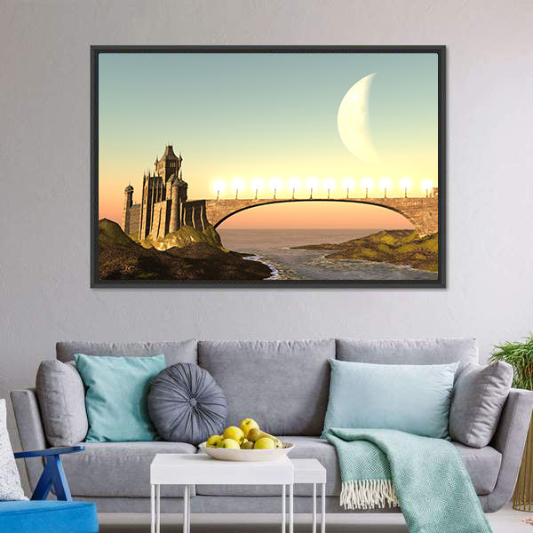 Moravian Castle Canvas Wall Art-5 Horizontal-Gallery Wrap-22" x 12"-Tiaracle