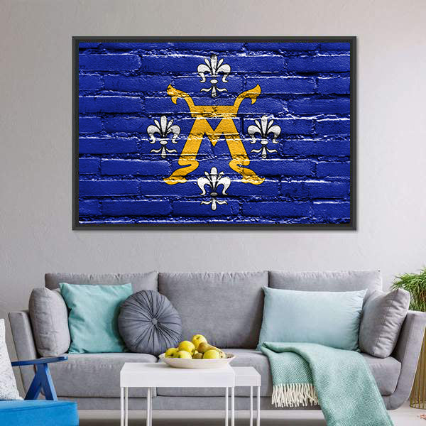 Flag Of Turku Finland Canvas Wall Art-5 Horizontal-Gallery Wrap-22" x 12"-Tiaracle