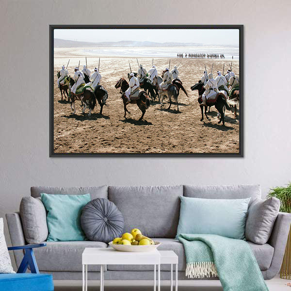 Fantasia On The Beach Of Essaouira Canvas Wall Art-5 Horizontal-Gallery Wrap-22" x 12"-Tiaracle