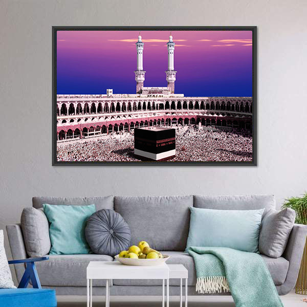 Holy Kaaba at Dusk Canvas Wall Art