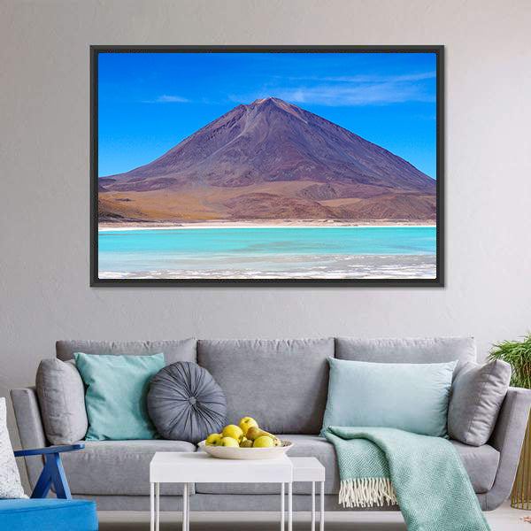 Laguna Verde Bolivia Lake and Volcano Canvas Wall Art