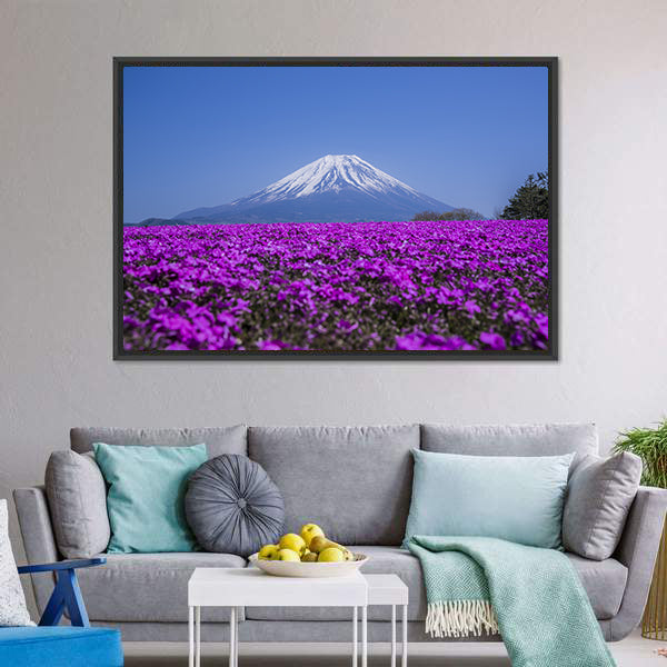 Mount Fuji In Spring Canvas Wall Art-5 Horizontal-Gallery Wrap-22" x 12"-Tiaracle