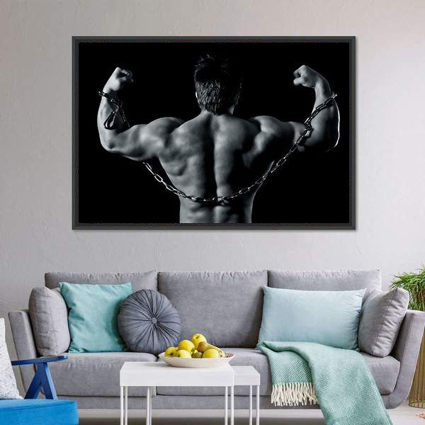 Handsome Young Muscular Sports Canvas Wall Art-5 Horizontal-Gallery Wrap-22" x 12"-Tiaracle