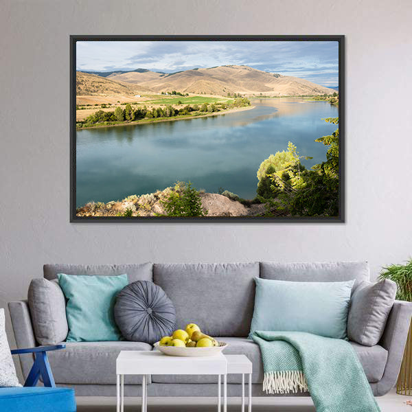 Flathead River In Montana Canvas Wall Art-5 Horizontal-Gallery Wrap-22" x 12"-Tiaracle