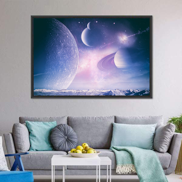 Abstract Fantasy Backgrounds Canvas Wall Art-3 Horizontal-Gallery Wrap-25" x 16"-Tiaracle