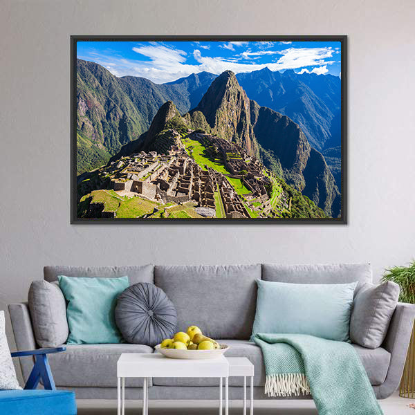 Machu Picchu Canvas Wall Art-5 Horizontal-Gallery Wrap-22" x 12"-Tiaracle