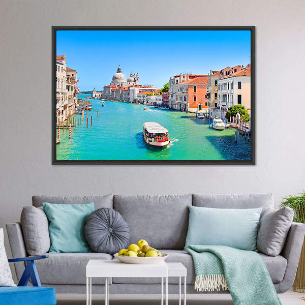 Canal Grande in Sunny Venice Canvas Wall Art