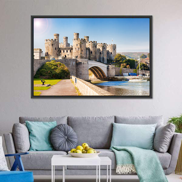 Famous Conwy Castle In Wales Canvas Wall Art