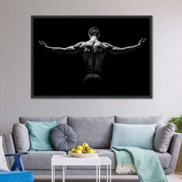 Healthy Muscular Young Man Canvas Wall Art-5 Horizontal-Gallery Wrap-22" x 12"-Tiaracle