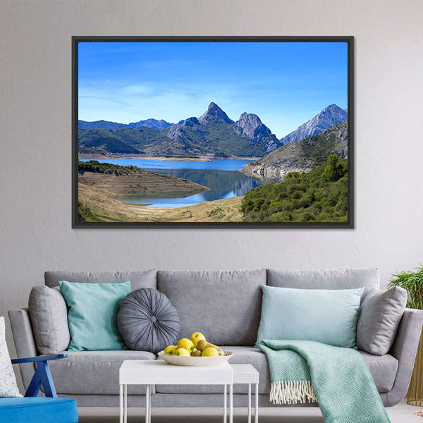 Mountain Landscape With Small Lake In Spain Canvas Wall Art-5 Horizontal-Gallery Wrap-22" x 12"-Tiaracle