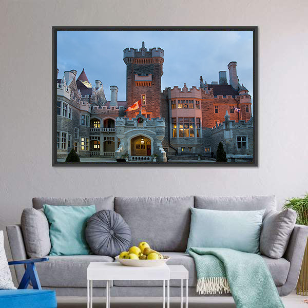 Architecture Of Casa Loma Canada Canvas Wall Art-3 Horizontal-Gallery Wrap-25" x 16"-Tiaracle