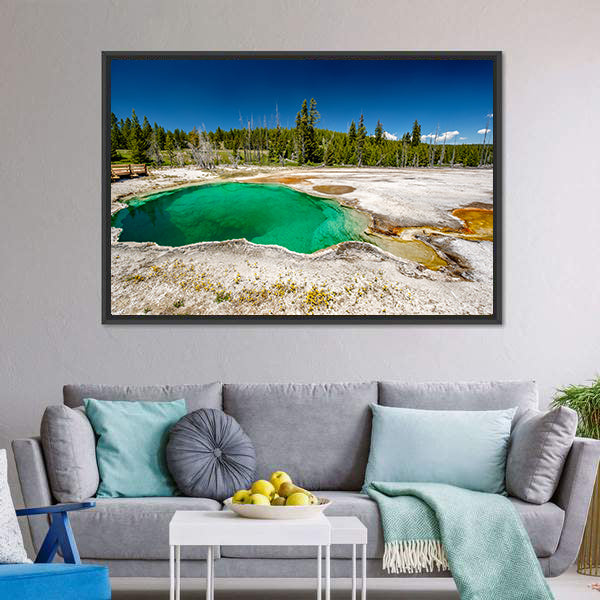 Hot Thermal Spring Abyss Pool Canvas Wall Art-5 Horizontal-Gallery Wrap-22" x 12"-Tiaracle