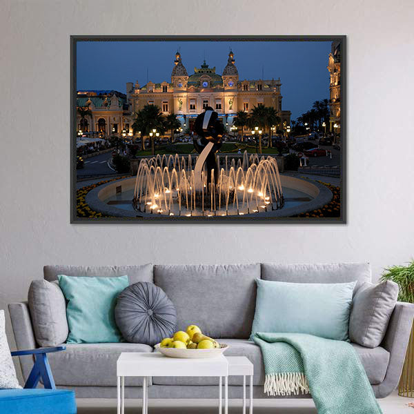 Monte Carlo Casino In Monaco Canvas Wall Art-5 Horizontal-Gallery Wrap-22" x 12"-Tiaracle