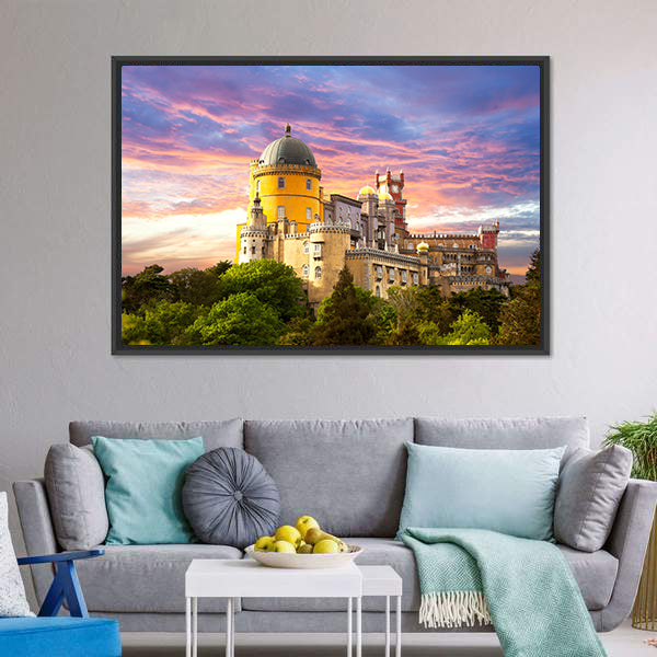 Fairy Palace In Sintra Portugal Canvas Wall Art-5 Horizontal-Gallery Wrap-22" x 12"-Tiaracle