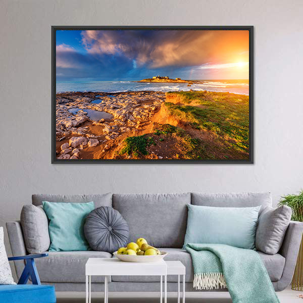Isola Delle Correnti Sunset Coastline Canvas Wall Art