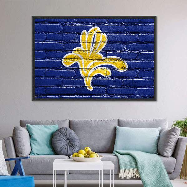 Flag Of Brussels Region Canvas Wall Art-5 Horizontal-Gallery Wrap-22" x 12"-Tiaracle