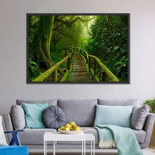 Nepal Jungle Canvas Wall Art-5 Horizontal-Gallery Wrap-22" x 12"-Tiaracle