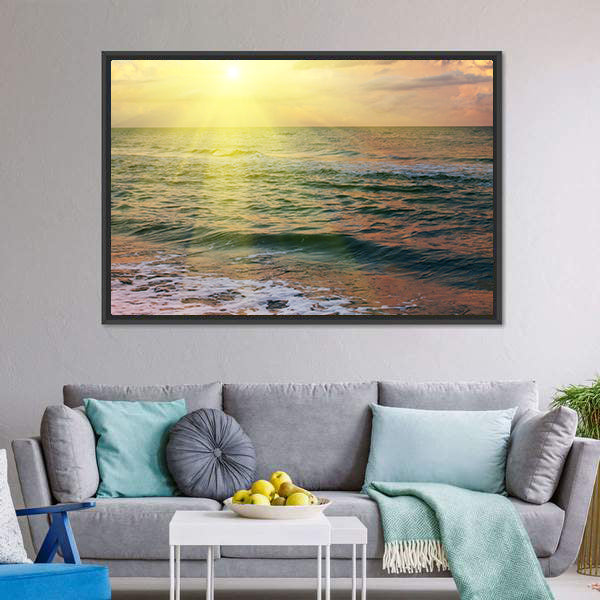 Beautiful Sea Sunset Canvas Wall Art