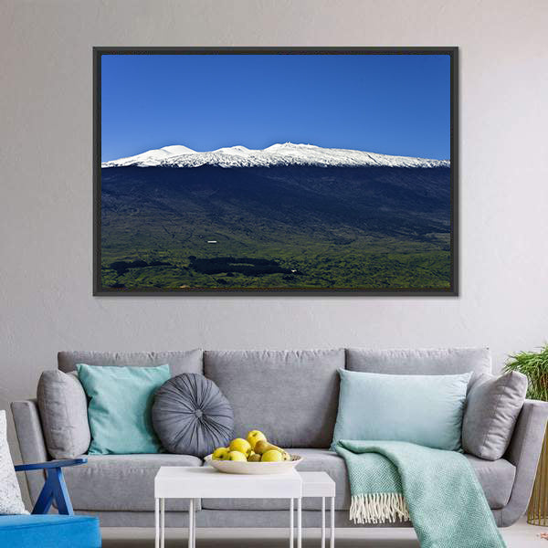 Mauna Kea Covered In Snow Canvas Wall Art