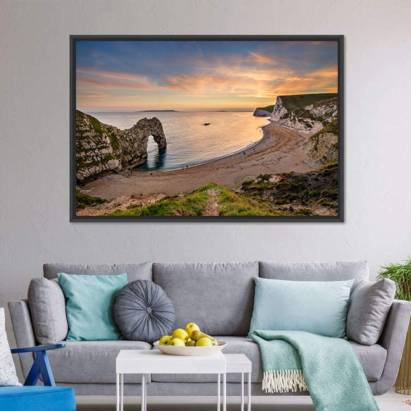 Durdle Door Canvas Wall Art-5 Horizontal-Gallery Wrap-22" x 12"-Tiaracle