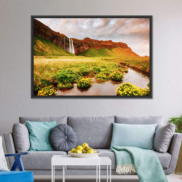 Blooming Green Field Canvas Wall Art