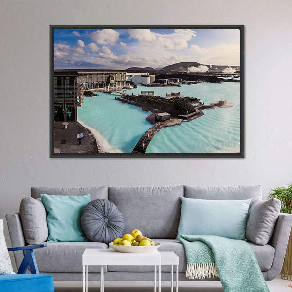 Geothermal Pool in Iceland Canvas Wall Art