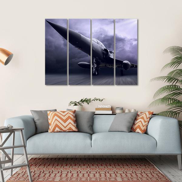 Military Airplane Canvas Wall Art-4 Horizontal-Gallery Wrap-34" x 24"-Tiaracle