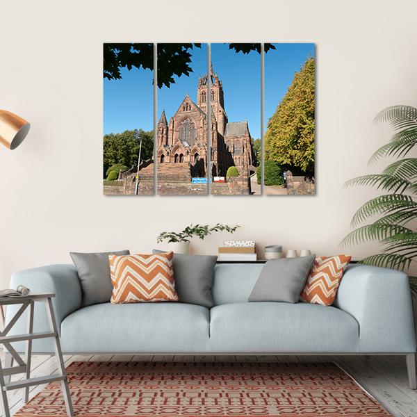 Thomas Coats Memorial Church Canvas Wall Art-4 Horizontal-Gallery Wrap-34" x 24"-Tiaracle