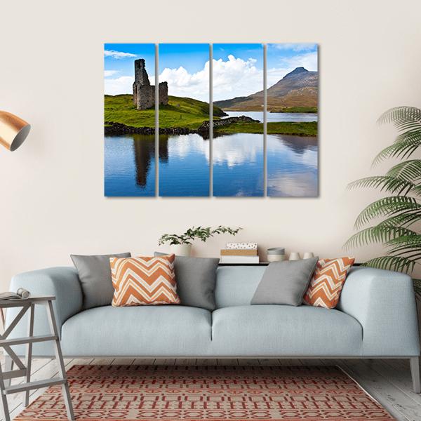 Path To A Ruiner Of Scottish Caste Canvas Wall Art-4 Horizontal-Gallery Wrap-34" x 24"-Tiaracle