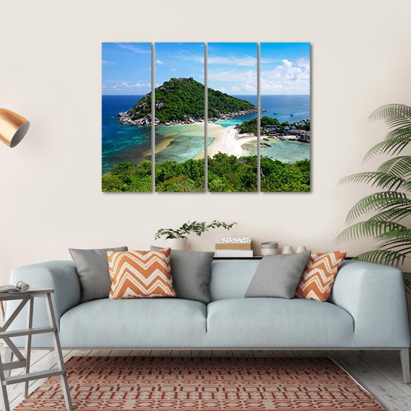 Koh Nang Yuan Island Thailand Canvas Wall Art-4 Horizontal-Gallery Wrap-34" x 24"-Tiaracle