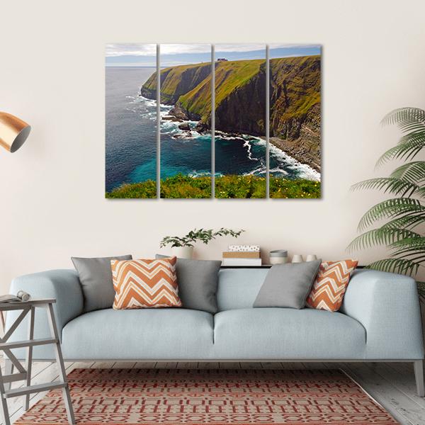 Cliff At Cape St Mary Canvas Wall Art-4 Horizontal-Gallery Wrap-34" x 24"-Tiaracle