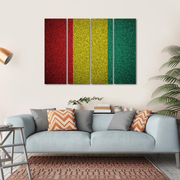 Guinean Flag Canvas Wall Art-4 Horizontal-Gallery Wrap-34" x 24"-Tiaracle