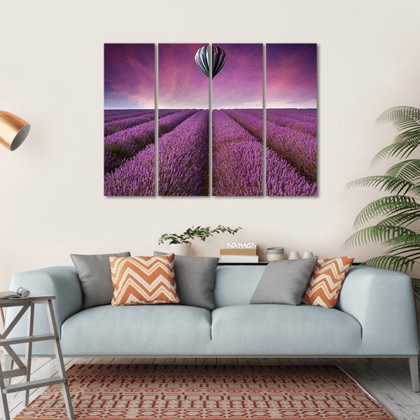 Summer Sunset Landscape Canvas Wall Art-4 Horizontal-Gallery Wrap-34" x 24"-Tiaracle