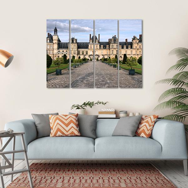 Fontainebleau Castle Canvas Wall Art-4 Horizontal-Gallery Wrap-34" x 24"-Tiaracle