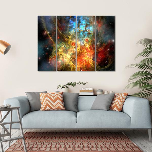 Princess Nebula With A Crown On Her Head Canvas Wall Art-1 Piece-Gallery Wrap-36" x 24"-Tiaracle