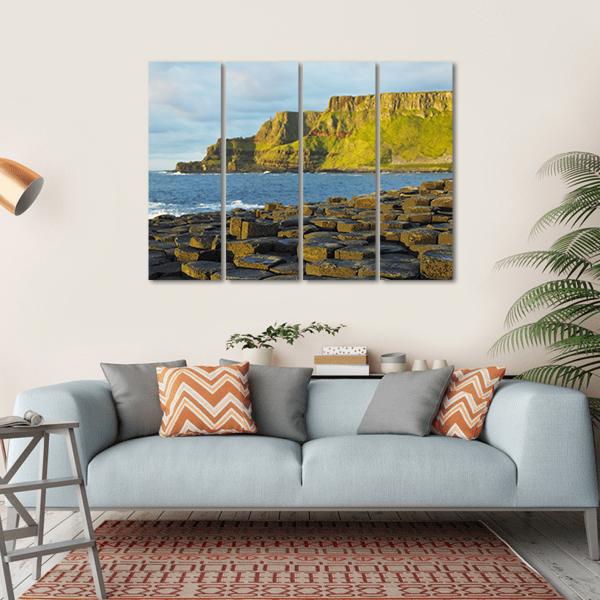 Giant's Causeway In Antrim Canvas Wall Art-4 Horizontal-Gallery Wrap-34" x 24"-Tiaracle