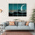 SF Space Night Sky Canvas Wall Art-4 Horizontal-Gallery Wrap-34" x 24"-Tiaracle